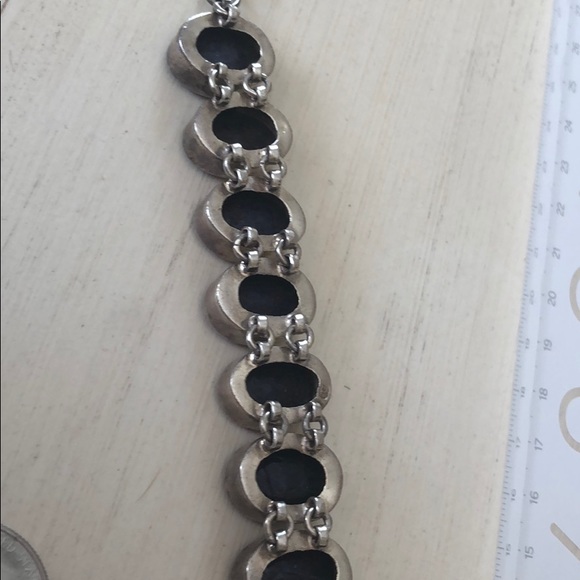 🟡 VINTAGE STERLING/STONE BRACELET - Picture 7 of 8